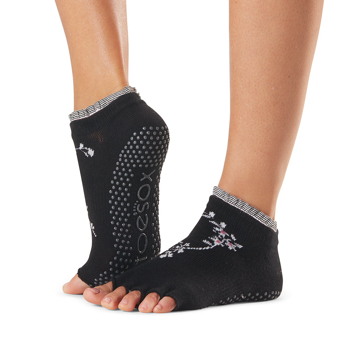 Toesox Grip Half Toe Low Rise Socks at