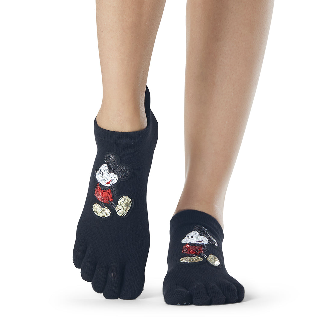 ToeSox x Disney Low Rise Grip Barre Sock Pom Pom Mickey LOW RISE